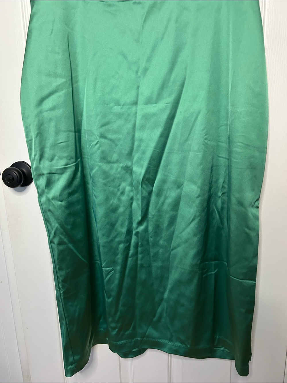 Abercrombie & Fitch Sculpting Stretch Satin Midi Dress - Picture 8 of 13